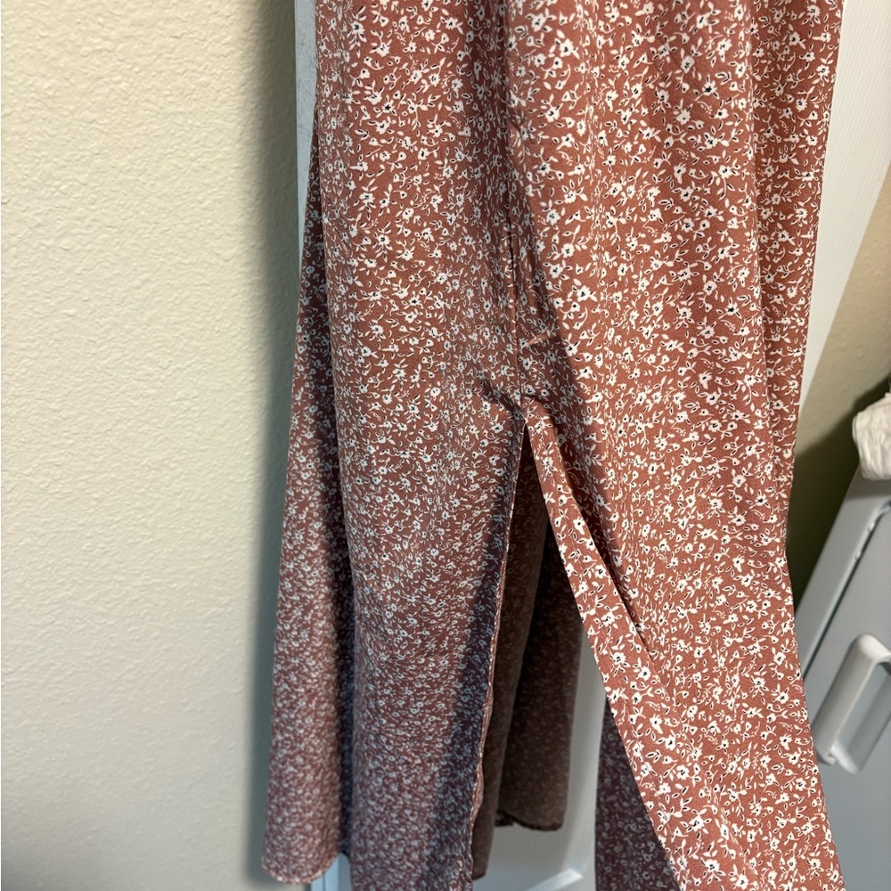Blush Bj mauve floral maxi dress size L - Picture 3 of 15